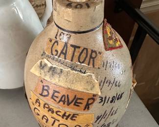 Stoneware jug Woonsocket RI