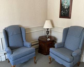 Matching wingback chairs