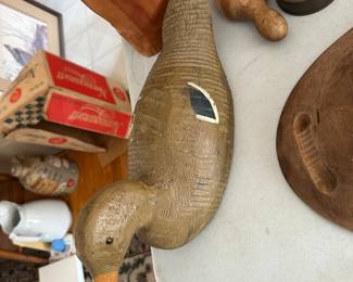 Wooden duck decoy