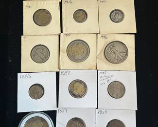 Assorted coins