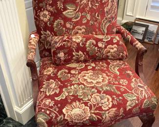 Large upholstered arm chair