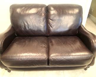 Matching leather loveseat