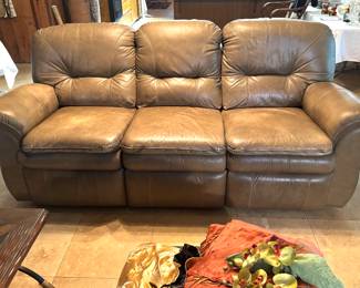 Leather sofa…it reclines!