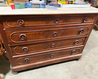Marble top chest