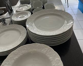 Large Set of Dansk China in the Ivy Pattern 