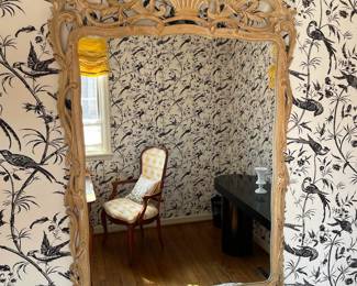 Carved Wood Mirror