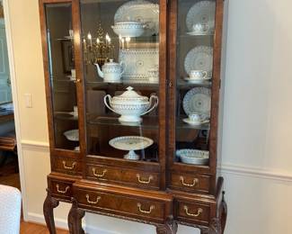 China Cabinet with Beveled Glass Doors