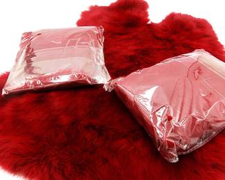 burgundy rabbit furs
