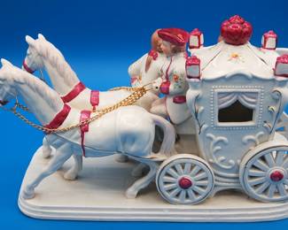 ceramic horse and carriage