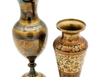 brass vases