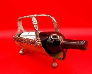 silver plated wine caddy