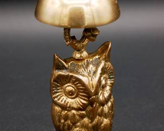 brass owl counter bell