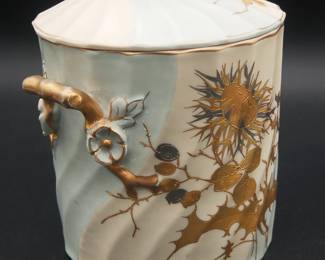 porcelain jar with lid