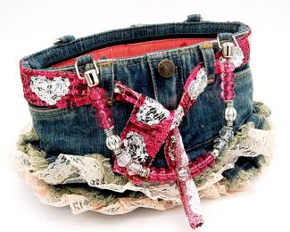 denim purse