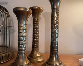 More Brass. Brass Candlesticks.