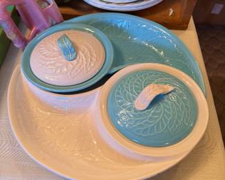 Vintage California Pottery Yin Yang Serving Dishes