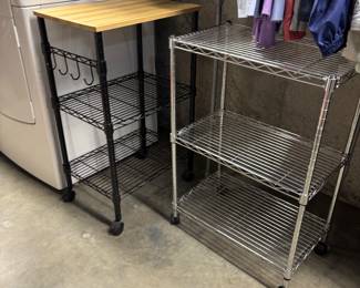 Two roll storage carts
