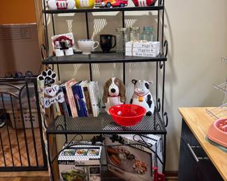 One of two iron shelves