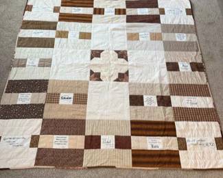 Hand Stitched Religious Themed Quilt