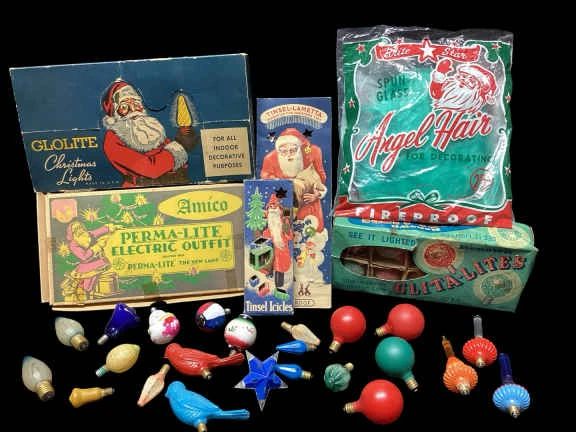 KIHE200 Very Vintage Christmas Lights, Tinsel More