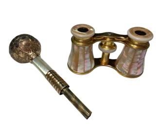 KIHE208 Antique Lemaire Paris Opera Glasses Victorian Umbrella Handle