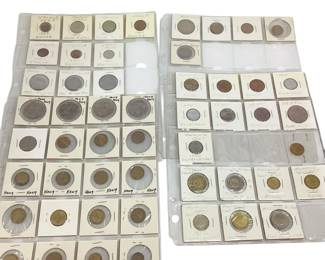 TN36 4 Sheets International Coins