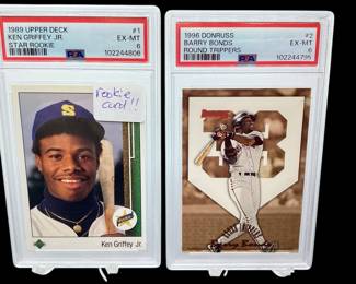 TN8 Ken Griffey Jr 1989 Rookie Card 1996 Barry Bonds Card PSA