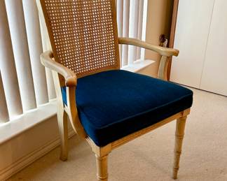 Set of 6 vintage cane-back dining chairs 