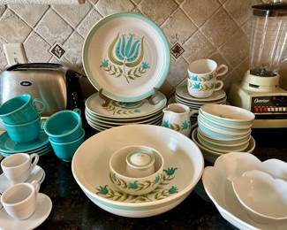 Vintage Franciscan “Tulip Time” dishes & Fiestaware 