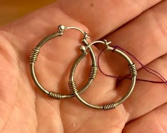 Retired James Avery hoop earrings