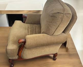Custom Calico Corner Chair