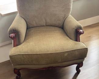 Custom Calico Corner Chair