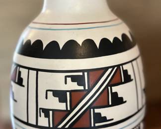 Native American Pottery White Vase