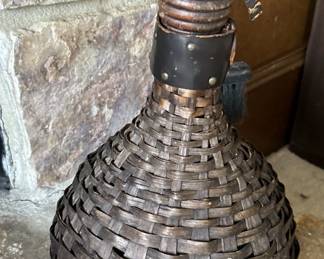 Brown Wicker Water Jar