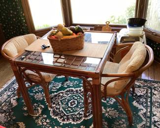 Rattan Table and Chairs
