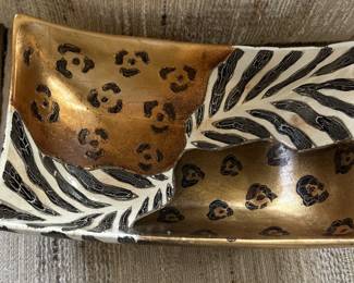 Rectangular Dish with Animal Print Patterns
