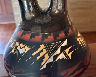 Native American Pottery Black Vase