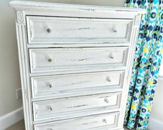 Dino Mark Anthony furniture distressed white French chest of drawers