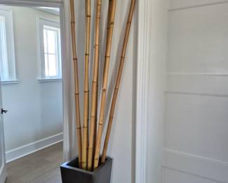 Bamboo floor vase decor 
