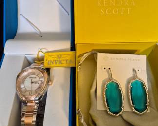 Invicta Watch and Kendra Scott new in box