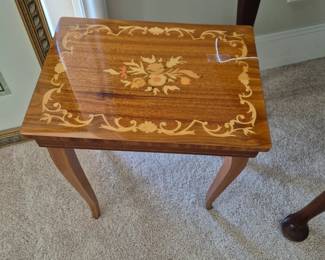 Italian inlay music box stand 