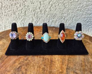 Michael Valitutti .925 silver gemstone rings 