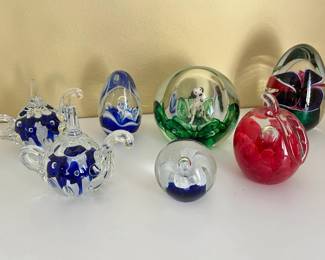 Paperweights signed Joe Rice, Joe St Clair and more