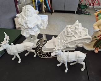 Department 50 Santa and sleigh