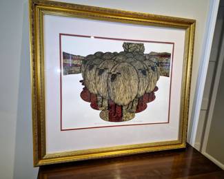 Signed numbered art Ba Ba Black Sheep 38/100