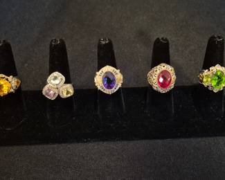 Michael Valitutti .925 silver gemstone rings 