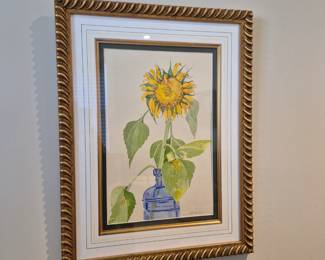 Signed art Nanette Dahl watercolor on paper