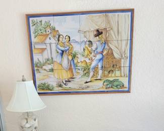 Spanish tile wall art