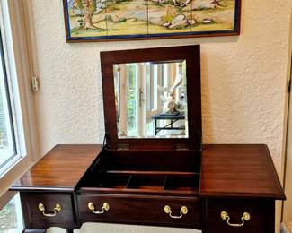 Henkel Harris flip top vanity table 