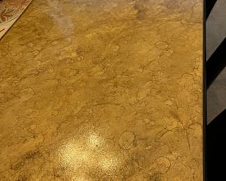 Dining table custom top color.